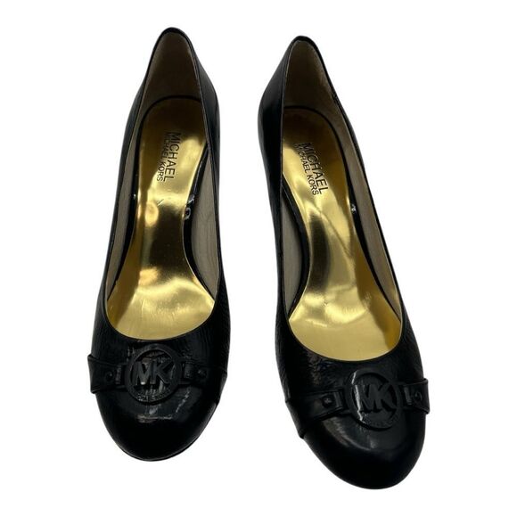Michael Kors black rounded toe heels size 9 - Picture 2 of 7